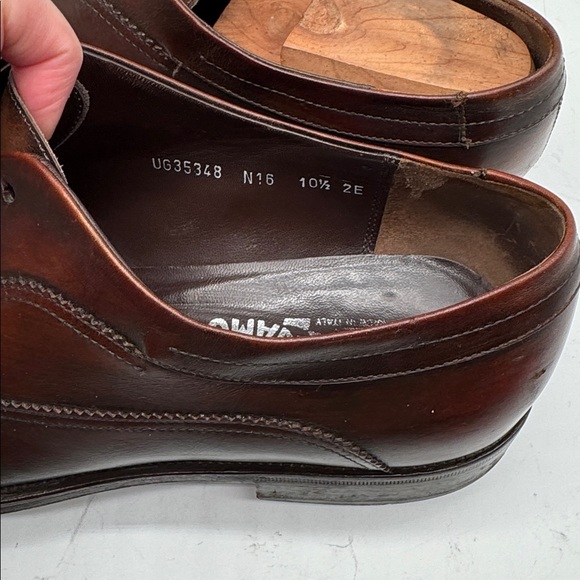 Salvatore Ferragamo 10 1/2 brown leather - Picture 3 of 7